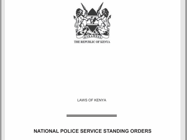 National Police Service Standing Orders