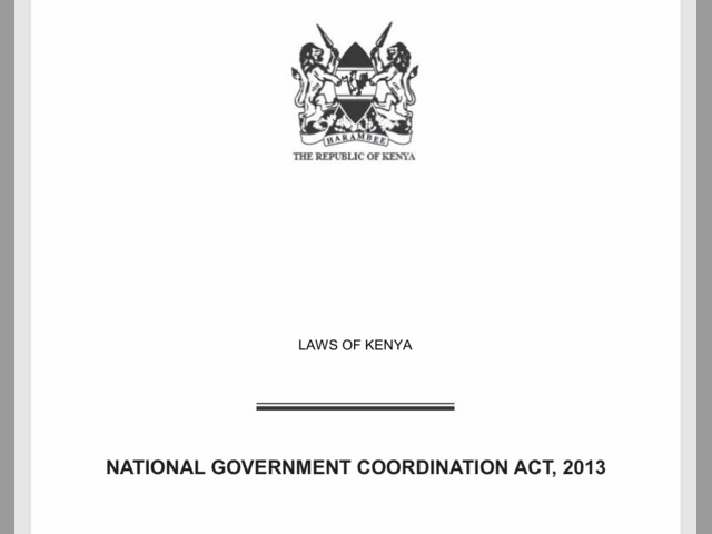 National Government Co-ordination Act 2013