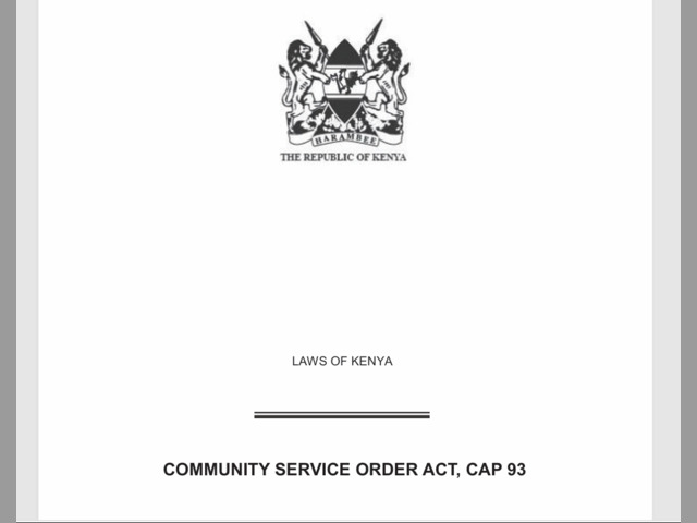 Community Service Orders Act