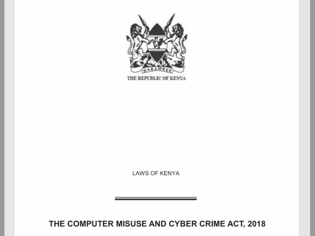 Computer Misuse and Cybercrimes Act 