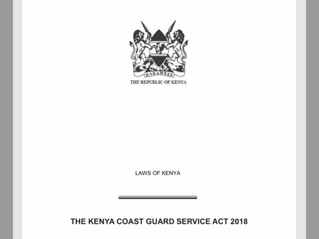 Kenya Coast Guard Service Act