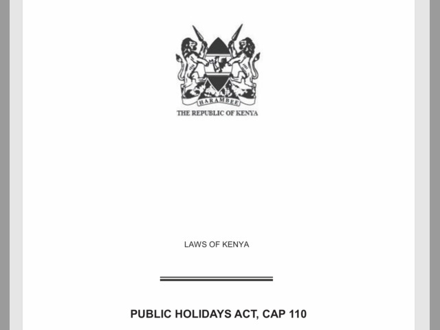 Public Holidays Act 