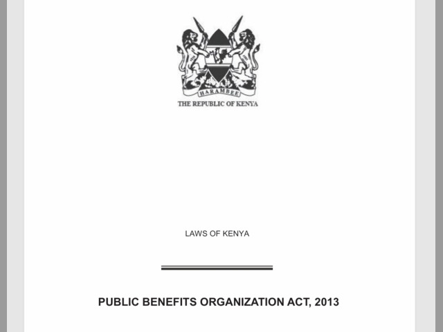 Public Benefits Organisation Act