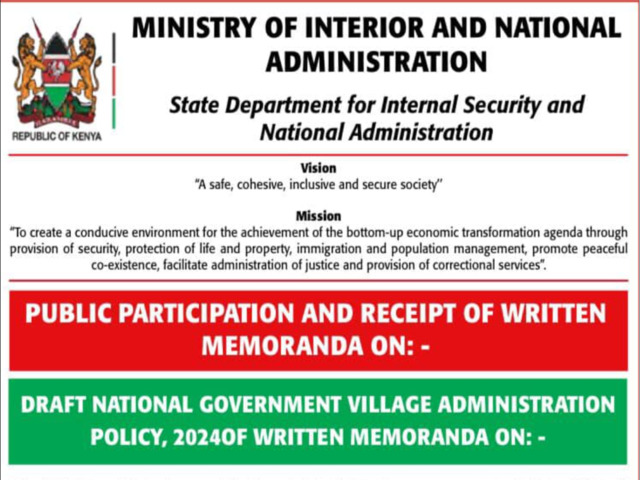 National Government Village Administration Policy