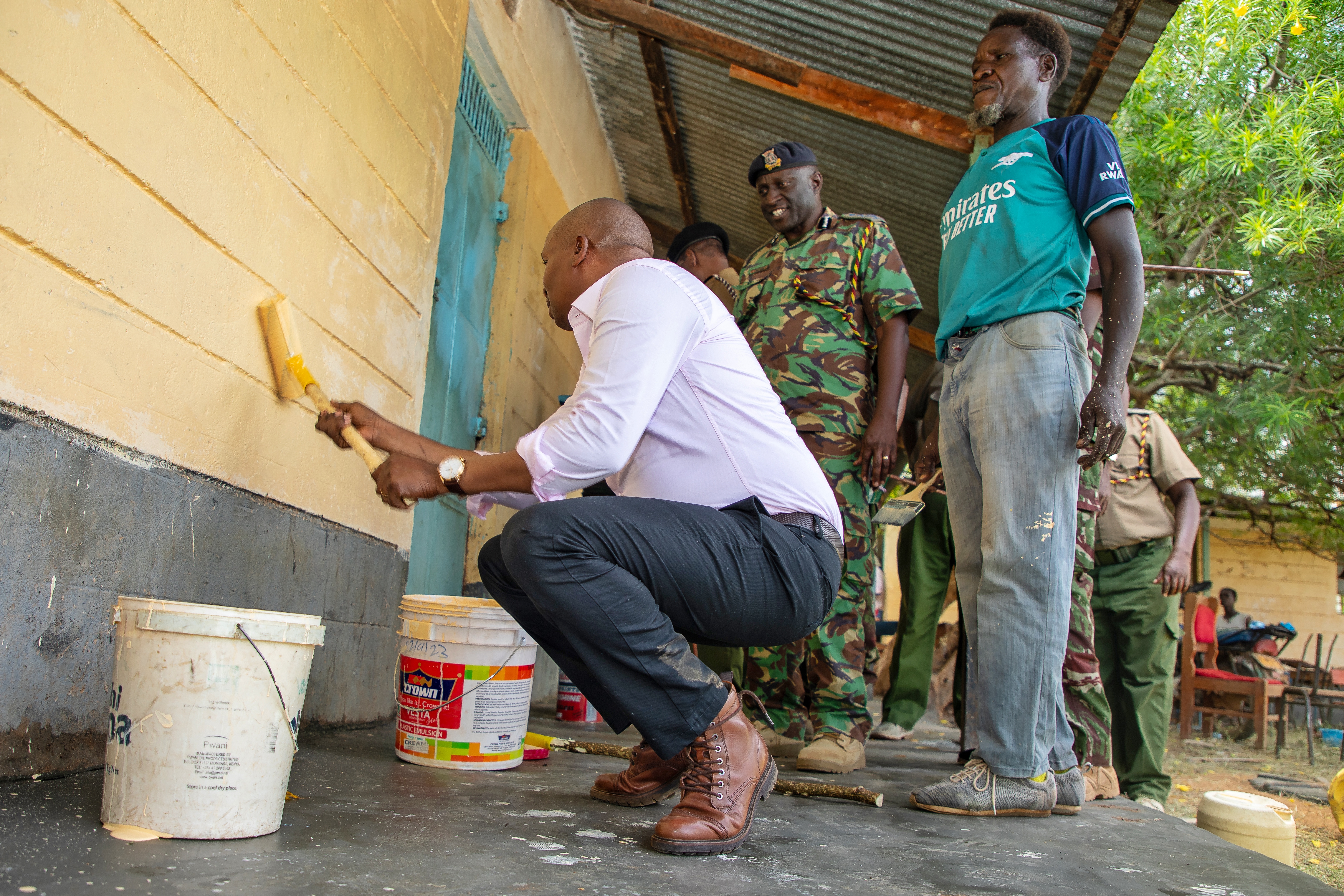 Interior and National Administration CS Kithure Kindiki at the North Rift for schools rehabilitation 