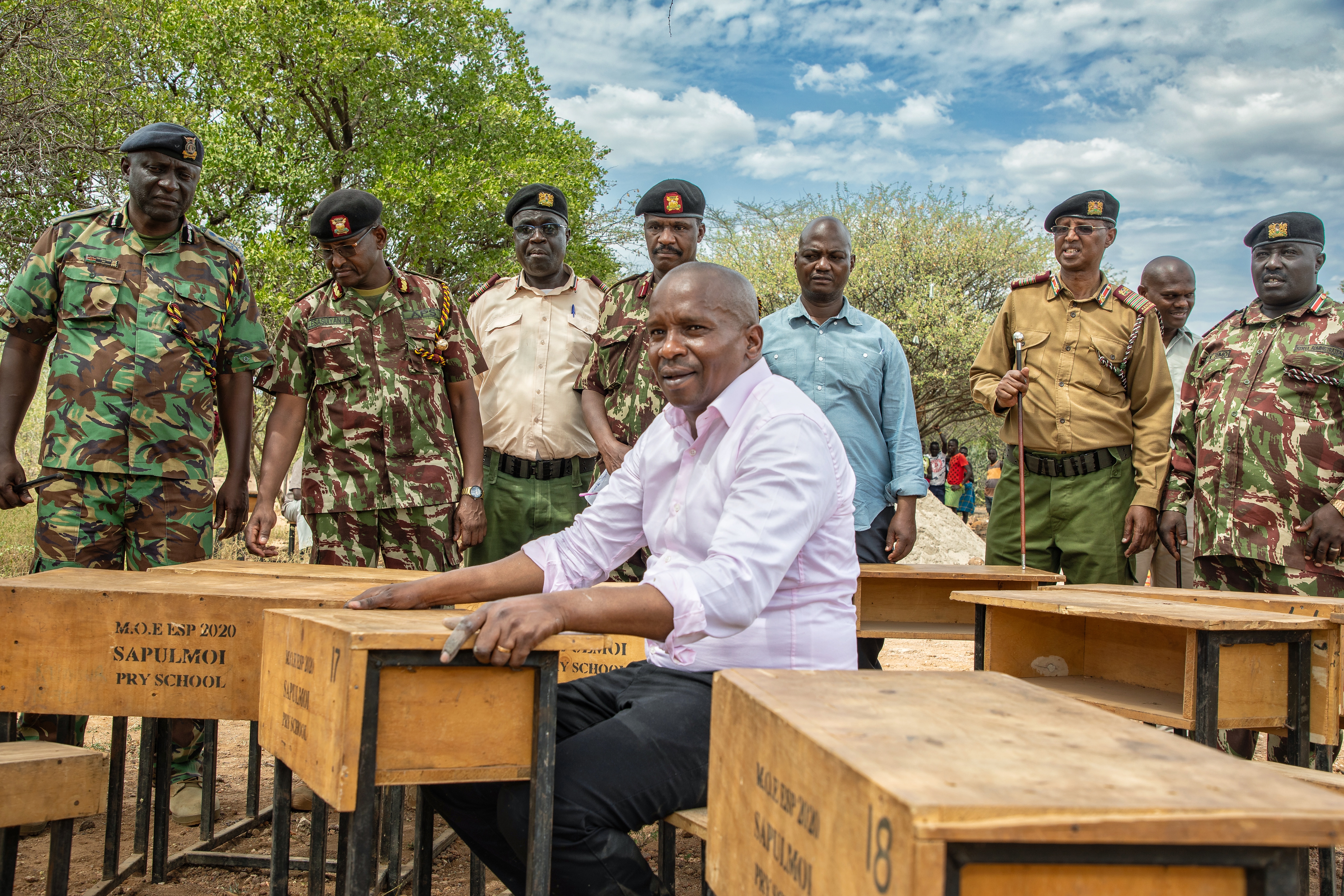 Interior and National Administration CS Kithure Kindiki at the North Rift for schools rehabilitation 