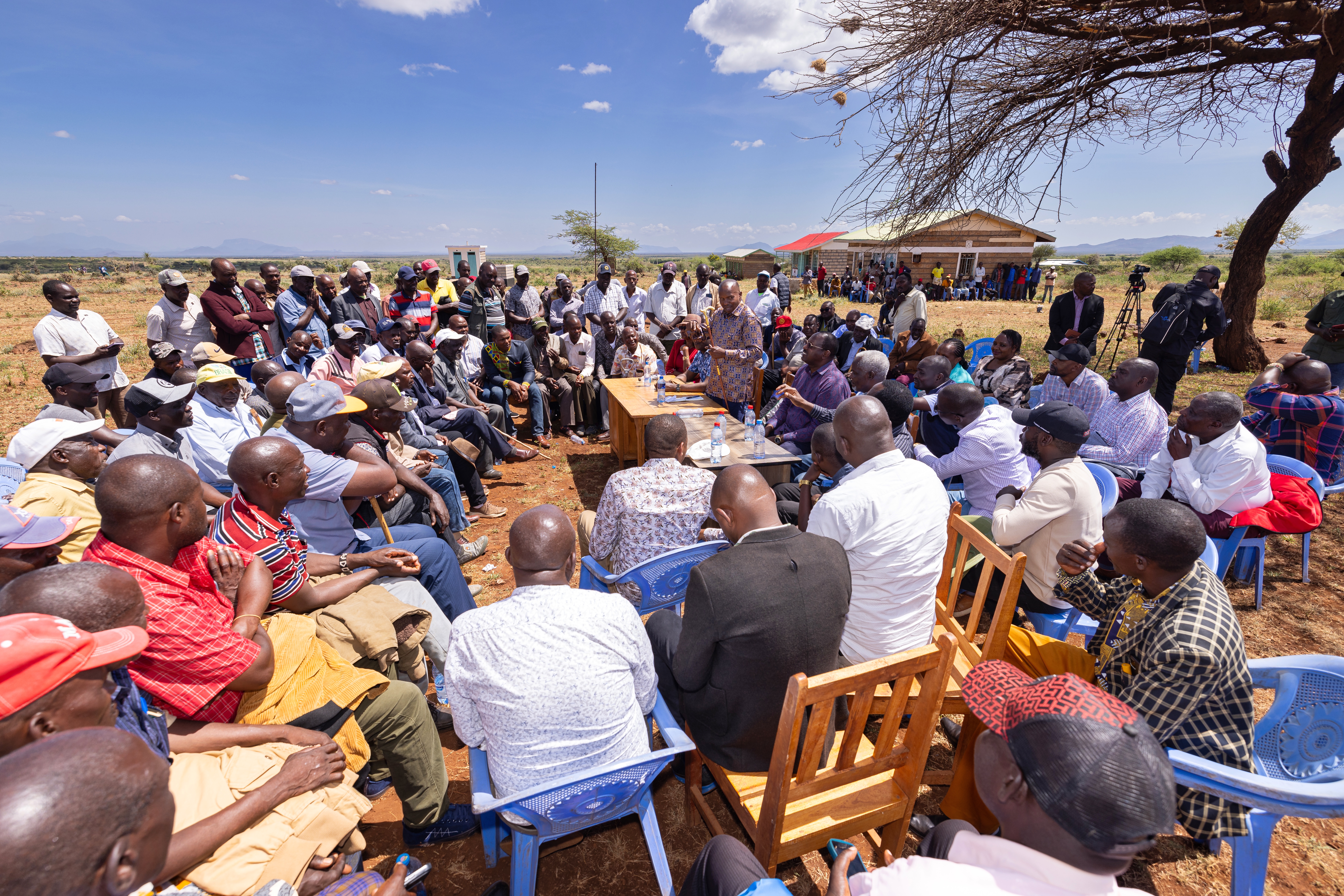 CS Interior & National Administration Kithure Kindiki addressing village elders in Tigania West, Meru County