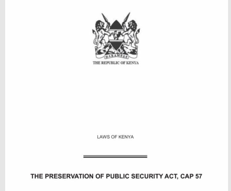 Preservation of Public Security Act CAP 57