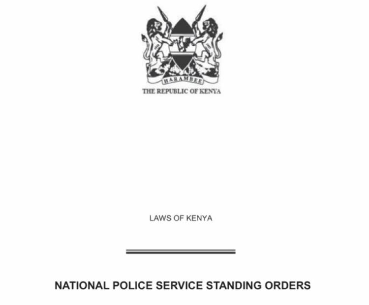 National Police Service Standing Orders