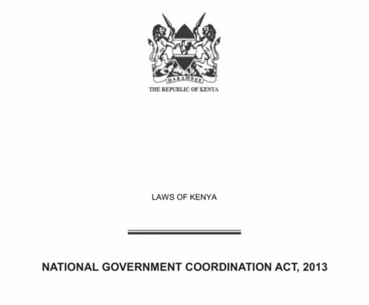 National Government Co-ordination Act 2013