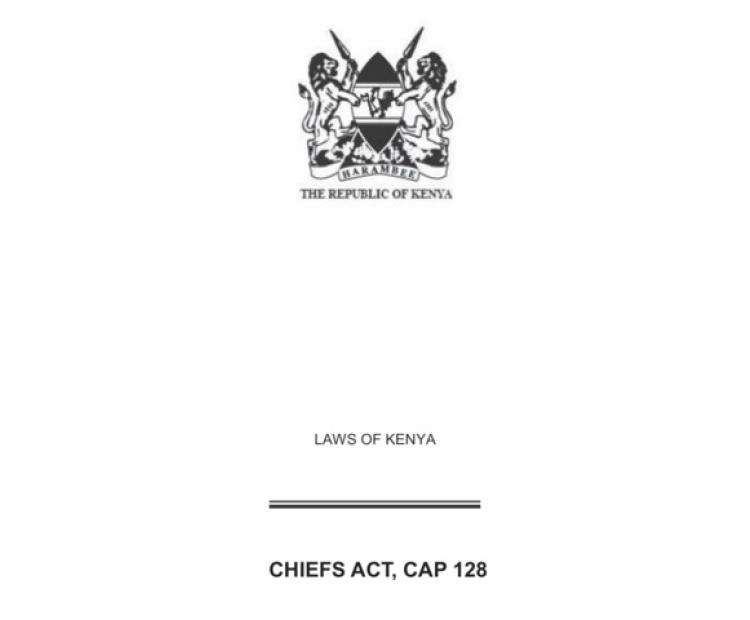 Chiefs Act CAP 128