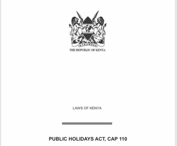 Public Holidays Act 