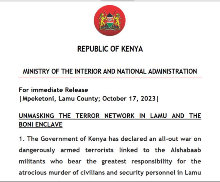 Unmasking the Terror Network in Lamu and the Boni Enclave