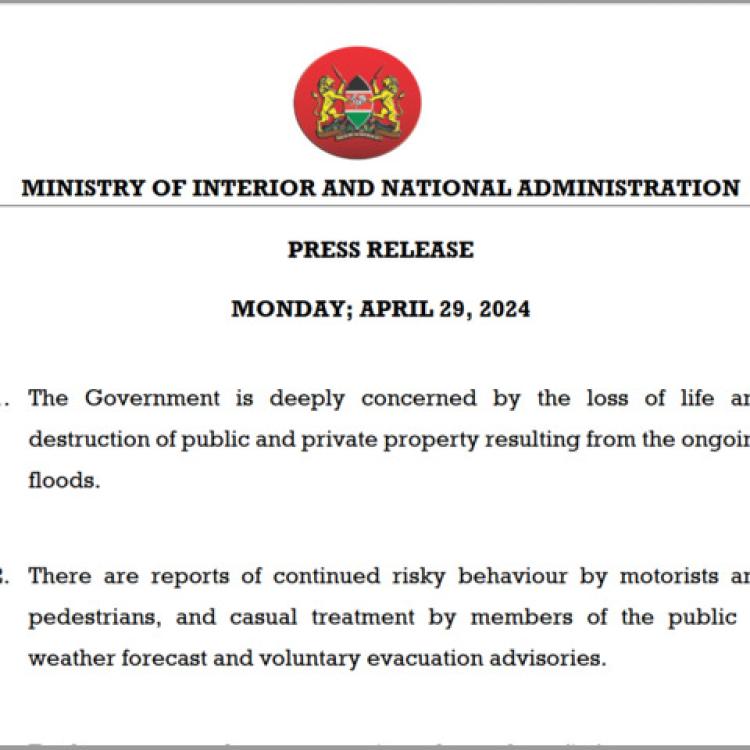 FLOODS WARNING