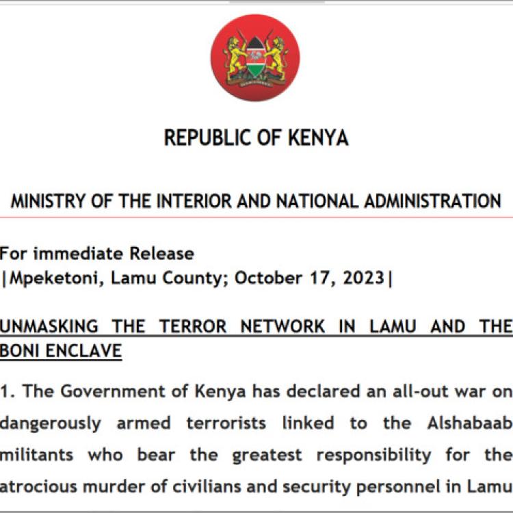 Unmasking the Terror Network in Lamu and the Boni Enclave